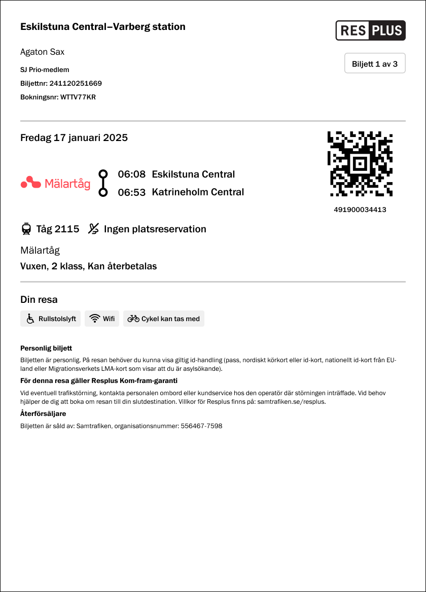 Ticket template