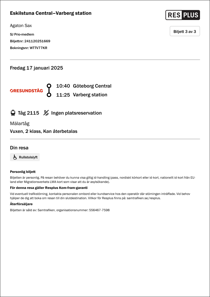 Ticket template